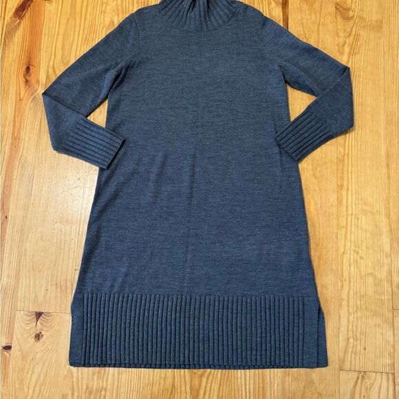NWT Eileen Fisher Ash Extra Fine Merino Regenerative Wool Turtleneck Dress SZ XS - Picture 4 of 12